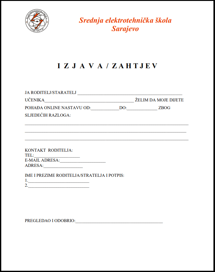 IZJAVA 1